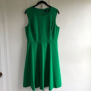 Green A-Line Sleeveless Dress